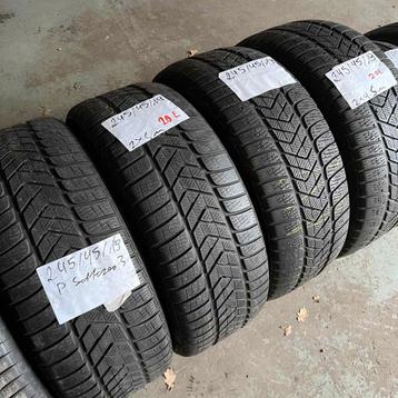 4 x Pirelli Sottozero 3 245-45-19 Winterbanden 5mm beschikbaar voor biedingen