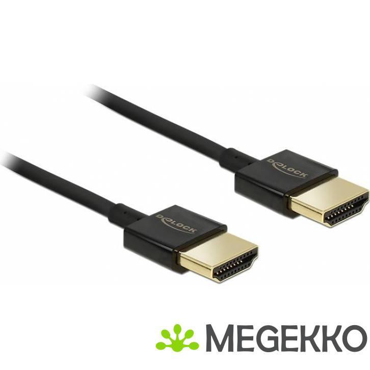 Delock 84786 high speed HDMI met extra dunne kabel, 0.5m, Computers en Software, Overige Computers en Software, Nieuw, Verzenden