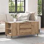 vidaXL Salontafel met lade artisanaal eikenkleurig 102 x, Huis en Inrichting, Minder dan 50 cm, 50 tot 75 cm, Verzenden, Nieuw