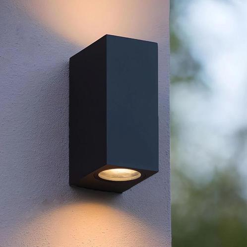 LED Buitenspot | San Francisco | IP44 | 2x GU10 | Zwart, Tuin en Terras, Buitenverlichting, Aluminium, Ophalen of Verzenden
