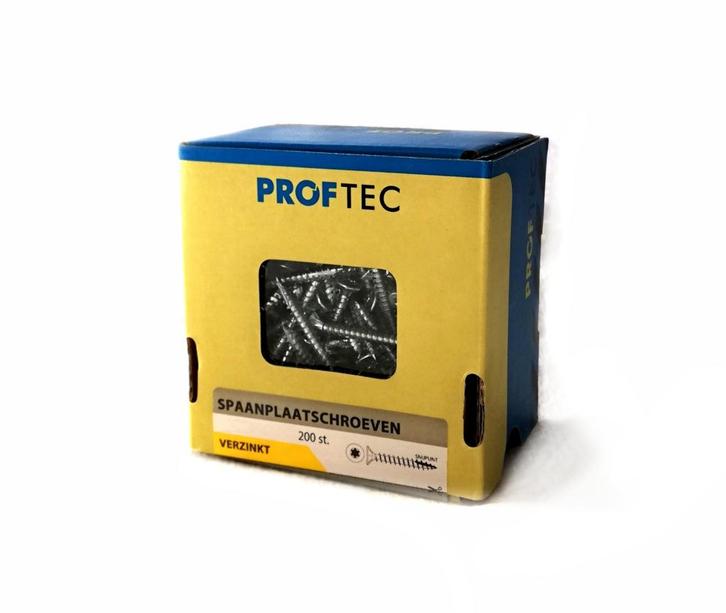 Proftec spaanplaatschroef 4.0x40 voldraad TX-20 (200 stuks), Doe-het-zelf en Verbouw, Overige Doe-het-zelf en Verbouw, Nieuw, Verzenden