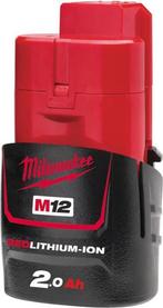 Milwaukee M12 B2 Li-Ion Accu 12V 2.0 Ah - 4932430064, Doe-het-zelf en Verbouw, Gereedschap | Handgereedschap, Ophalen of Verzenden