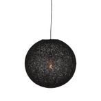 LABEL51 - Hanglamp Twist | M - Zwart Vlas, Huis en Inrichting, Minder dan 50 cm, Nieuw, Overige materialen, Modern
