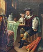 M. Meyer (XIX) - Genreportrait of a seated Gentleman