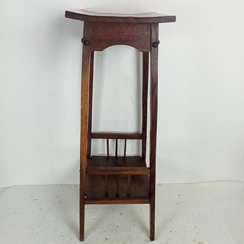 Plantentafel - Eik - bijzettafel - Piëdestal, Antiek en Kunst, Curiosa en Brocante
