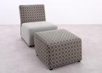 Ahrend Mileto fauteuil + hocker, Receptie of Entree, Ophalen of Verzenden, Gebruikt, Stoel