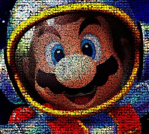 David Law (1967) - Crypto Mario Space II, Antiek en Kunst, Kunst | Schilderijen | Modern