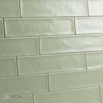 Handvorm tegels jade 7,5 x 30 cm mat groen