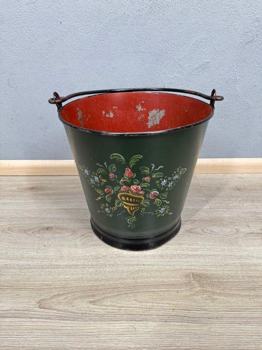 Emmer - Hout - Hindeloopen emmer, Antiek en Kunst, Curiosa en Brocante