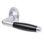 Retro Deurklink Klassiek in mat nikkel met ovale rozetten, Doe-het-zelf en Verbouw, Hang- en Sluitwerk, Ophalen of Verzenden, Nieuw