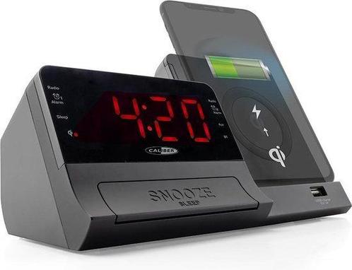 Caliber HCG012QI-BT - Wekkeradio met bluetooth en QI lader -, Witgoed en Apparatuur, Wekkers, Verzenden
