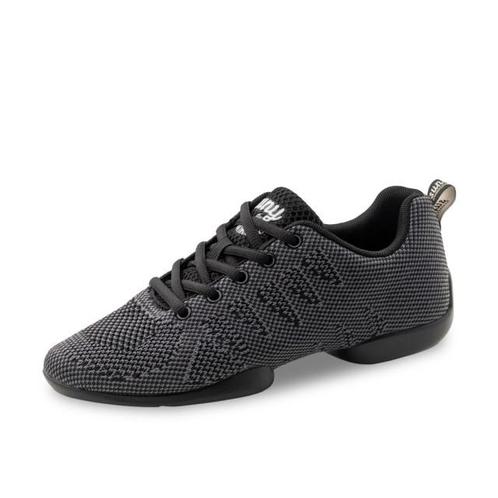 Anna Kern  4050 Knit zwart-grijs Heren Danssneakers met Spli, Sport en Fitness, Ballet, Verzenden