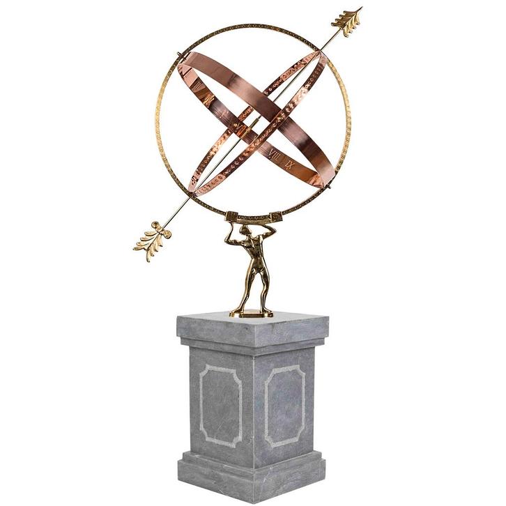 Zonnewijzer Hercules Z1 & sokkel SB106 Decoratie, Tuin en Terras, Tuinwanddecoratie, Verzenden