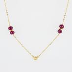 Hanger - 18 karaat Geel goud Diamant (Natuurlijk) - Robijn, Sieraden, Tassen en Uiterlijk, Antieke sieraden