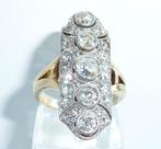 Ring - 14 karaat Geel goud, Platina - 1.70ct. tw. Diamant, Nieuw