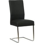 Leren eetkamerstoel Remix - Toledo Nero (zwart) - Sledepoot, Ophalen of Verzenden, Nieuw, Leer, Industrieel, Modern
