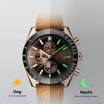 Tyme Florence Heren Horloge - 45mm Bruin/Bruin - Horloges, Ophalen of Verzenden, Zo goed als nieuw