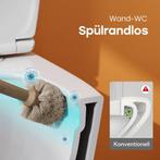 Hangtoilet - Hangend Toilet - Keramisch - Softclose - Wit, Doe-het-zelf en Verbouw, Sanitair, Verzenden, Zo goed als nieuw