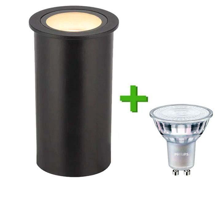 Grondspot Riga buiten + LED spot GU10 Philips CorePro | 3.5, Tuin en Terras, Buitenverlichting, Wandlamp, Nieuw, Minder dan 50 watt