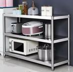 RVS Keukenwerktafel met 3 Lagen – 80x40x80 cm Werktafel, Huis en Inrichting, Keuken | Keukenelementen, Verzenden, Nieuw