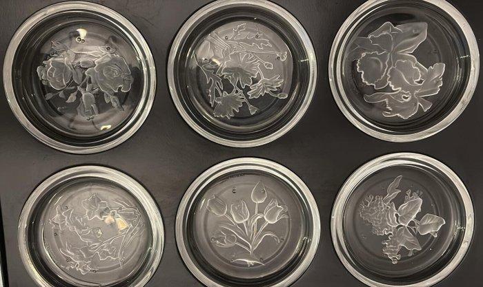 Val Saint Lambert - TYCAALAK givré - Onderzetter (6) -, Antiek en Kunst, Antiek | Meubels | Tafels