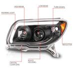 ANZO 06-09 Toyota 4 Runner Projector Headlights Plank Style, Ophalen of Verzenden, Nieuw