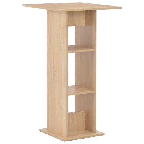 vidaXL Bartafel 60x60x110 cm eikenkleurig, Huis en Inrichting, Tafels | Eettafels, Nieuw, Verzenden
