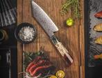 Tafelmes - Staal, Carbon, Hout, Hars - Handgesmede mes, Antiek en Kunst