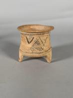 Midden-Oosten Terracotta Kleine pot met drie poten - 11 cm