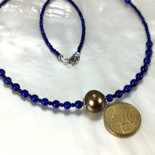 Zonder Minimumprijs - Halsketting Zilver Parel - Lapis, Sieraden, Tassen en Uiterlijk, Kettingen