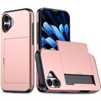 iPhone 16 Hybrid Hoesje - Roze| TPU + PC | Ruimte voor 2..., Nieuw