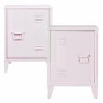 Nachtkast Inari set van 2 metaal 57x40x30 cm roze [en.casa], Huis en Inrichting, Verzenden, Nieuw