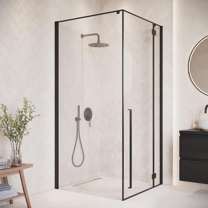 Douchecabine Vancouver 90 x 90 x 190 cm Zwart Douchewand, Doe-het-zelf en Verbouw, Sanitair, Nieuw, Douche, Verzenden