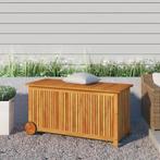 vidaXL Tuinbox met wieltjes 113x50x58 cm massief acaciahout, Tuin en Terras, Overige Tuin en Terras, Verzenden, Nieuw