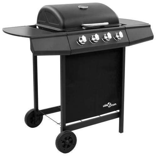 vidaXL Gasbarbecue-grill met 4 branders zwart, Tuin en Terras, Gasbarbecues, Nieuw, Verzenden