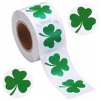 500 Stickers Op Rol - 2.5cm - Klavertje Vier - Geluk, Verzenden, Nieuw