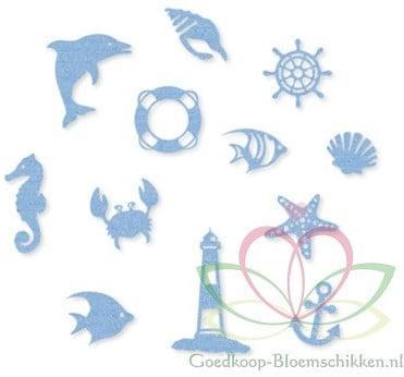 Vilt Sortiment Maritiem Blauw Pakje 12 stuks, Hobby en Vrije tijd, Knutselen, Nieuw, Ophalen of Verzenden