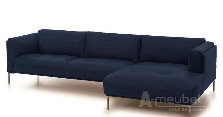 Loungebank Bern - loungebanken - Blauw, Huis en Inrichting, Banken | Sofa's en Chaises Longues, 125 tot 150 cm, Nieuw, 250 tot 300 cm