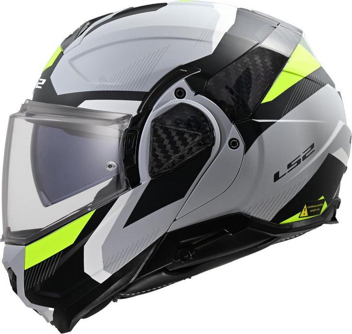 LS2 FF910 Advant II Triple Licht Grijs Systeemhelm, Motoren, Kleding | Motorhelmen, XXL, Nieuw met kaartje, Overige merken, Systeemhelm