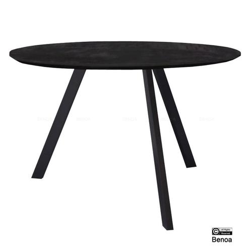 Eettafel Rond Berlin Zwart 120, Huis en Inrichting, Tafels | Eettafels, Nieuw, Ophalen of Verzenden