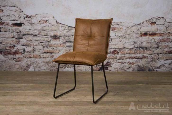 Eetkamerstoel Seda - eetkamerstoelen - Cognac, Huis en Inrichting, Stoelen, Bruin, Nieuw, Overige materialen