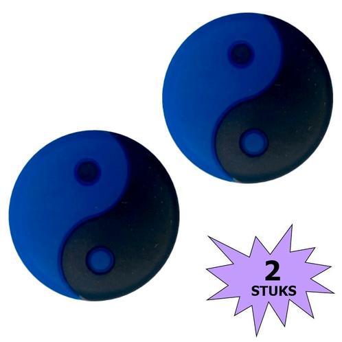 Fako Bijoux® - Tennisdemper - Yin Yang - Zwart/Blauw - 2, Sport en Fitness, Tennis, Verzenden