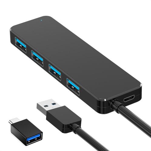 Strex USB 3.0 Hub - USB Splitter - 4 Poorten - 5Gbps - 35CM, Computers en Software, Dockingstations, Nieuw, Verzenden