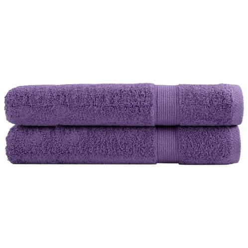 vidaXL Handdoeken SOLUND 2 st 600 g/m² 100x200 cm paars, Huis en Inrichting, Badkamer | Badtextiel en Accessoires, Paars, Nieuw