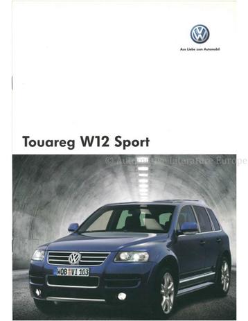 2005 VOLKSWAGEN TOUAREG W12 SPORT EDITON BROCHURE ENGELS beschikbaar voor biedingen