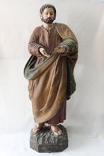 sculptuur, Scultura Raffigurante San Giuseppe in Legno, Antiek en Kunst