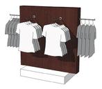 Glossy duo tone middenunit kledingrek R-PR-018-W