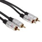 Tweedekans | Velleman Audiokabel Rca 5 Meter Koper Zwart, Ophalen of Verzenden, Zo goed als nieuw