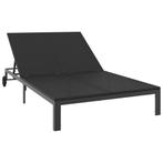 Zwarte Tuin Ligstoel - Retourdeal - Comfortabel Relaxen, Ophalen of Verzenden, Nieuw, Rotan, Verstelbaar