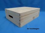 opbergkist 40 x 30 x 13 cm. Nieuw model met betere sluiting, Minder dan 50 cm, Nieuw, Grenenhout, Minder dan 50 cm